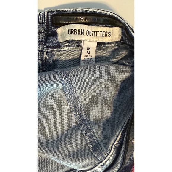 Urban Outfitters Acid Wash Blue Denim Strapless Asymmetrical UO Shiloh Dress M - Picture 6 of 16